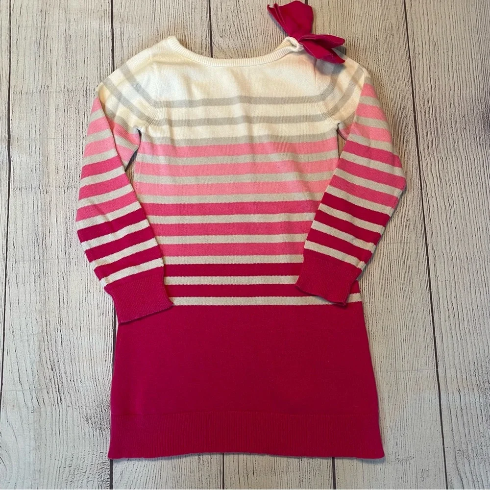 Gymboree Pink Striped Sweater Dress Size 7